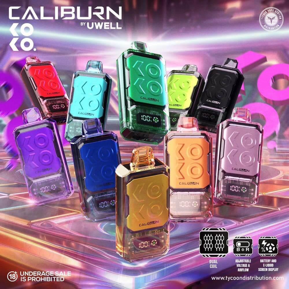uwell_caliburn_koko_bar_12000_puffs_flavor(SG VAPE DELIVERY SHOP)